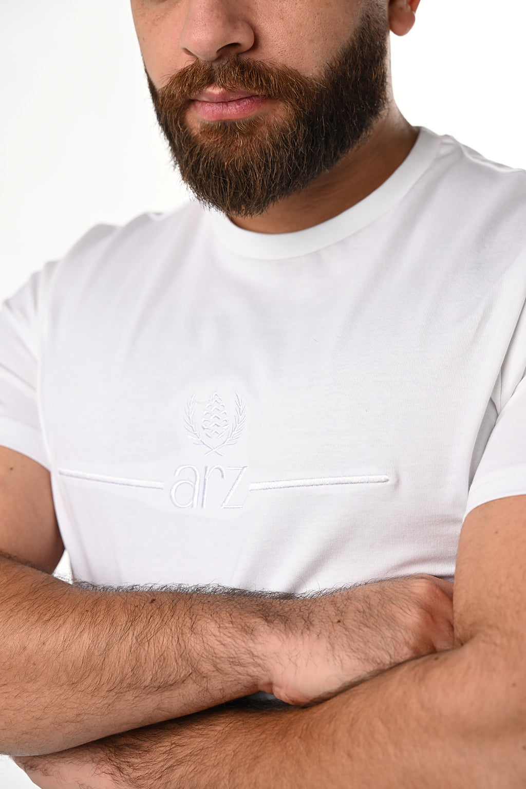 ARZ Classic Embroidered T-Shirt – Men - Navy Blue