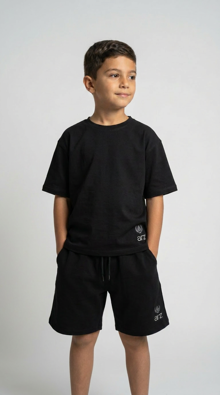ARZ Tee & Short Oversize Set - Boys - Black