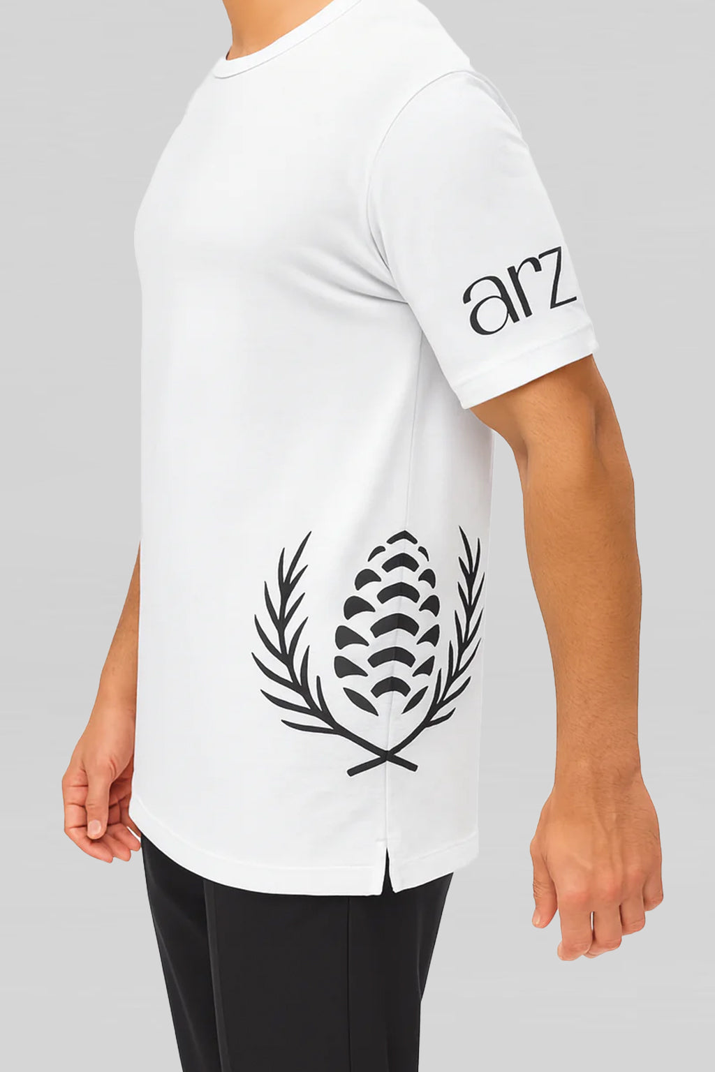 ARZ Oversized Logo T-Shirt – Men - Greyish Blue