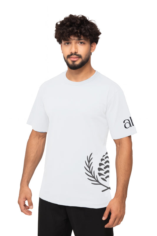 ARZ Oversized Logo T-Shirt – Men - White