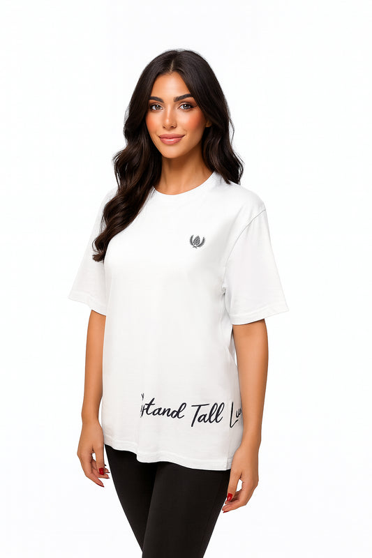 ARZ Oversized Logo T-Shirt – Women - White