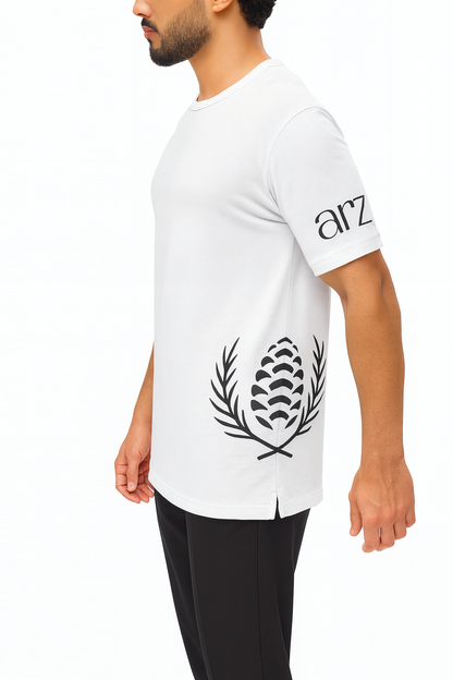 ARZ Oversized Logo T-Shirt – Men - White