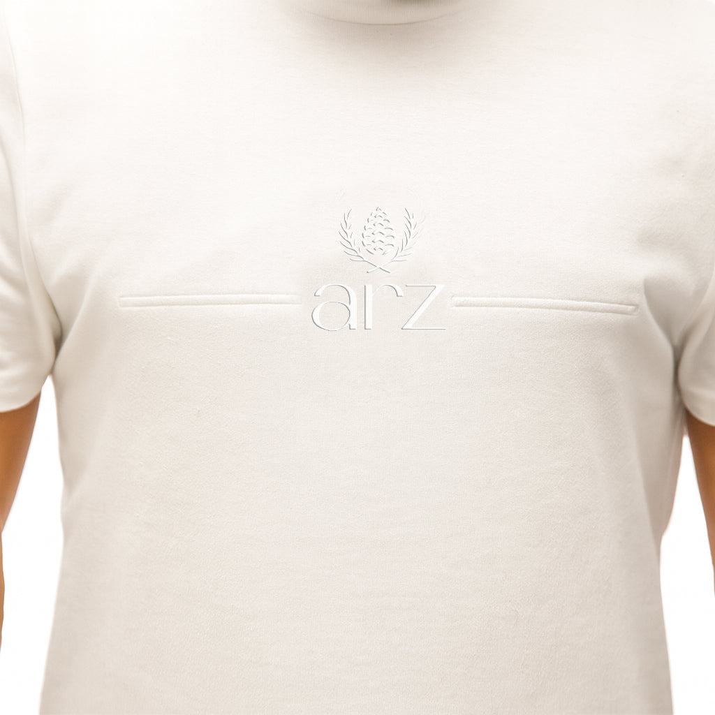 ARZ Classic Embroidered T-Shirt – Men - White