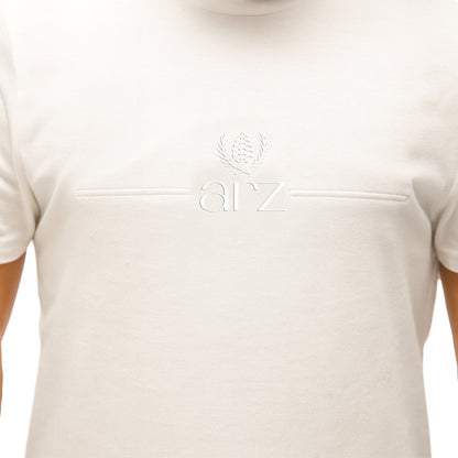 ARZ Classic Embroidered T-Shirt – Men - White