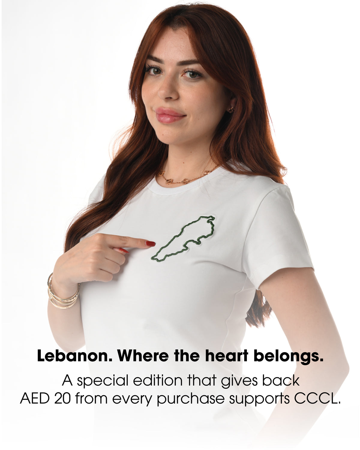 ARZ For Hope - Lebanon Edition T-Shirt – Women - White