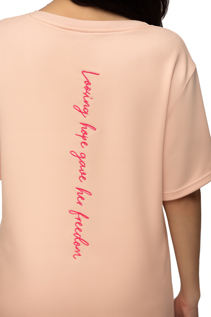 4Her Empower Oversized T-Shirt - Peach