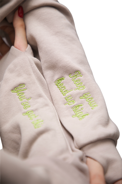 4Her Oversized Empowerment Hoodie - Greige