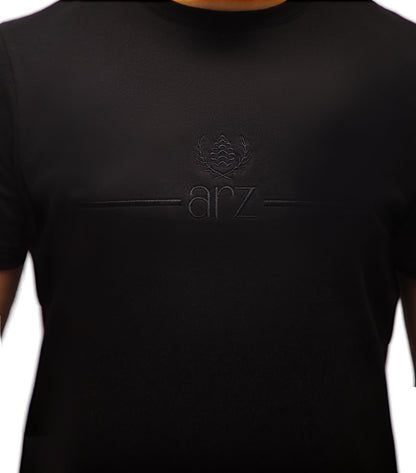 ARZ Classic Embroidered T-Shirt – Men - Black