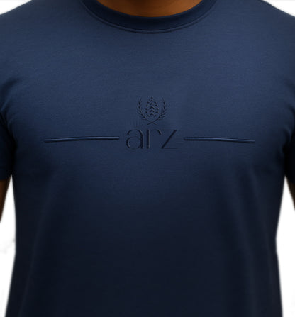 ARZ Classic Embroidered T-Shirt – Men - Navy Blue