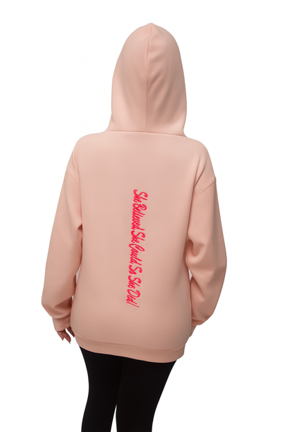 4Her Oversized Empowerment Hoodie - Peach