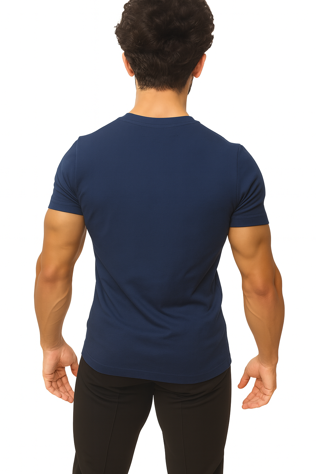 ARZ Classic Embroidered T-Shirt – Men - Navy Blue