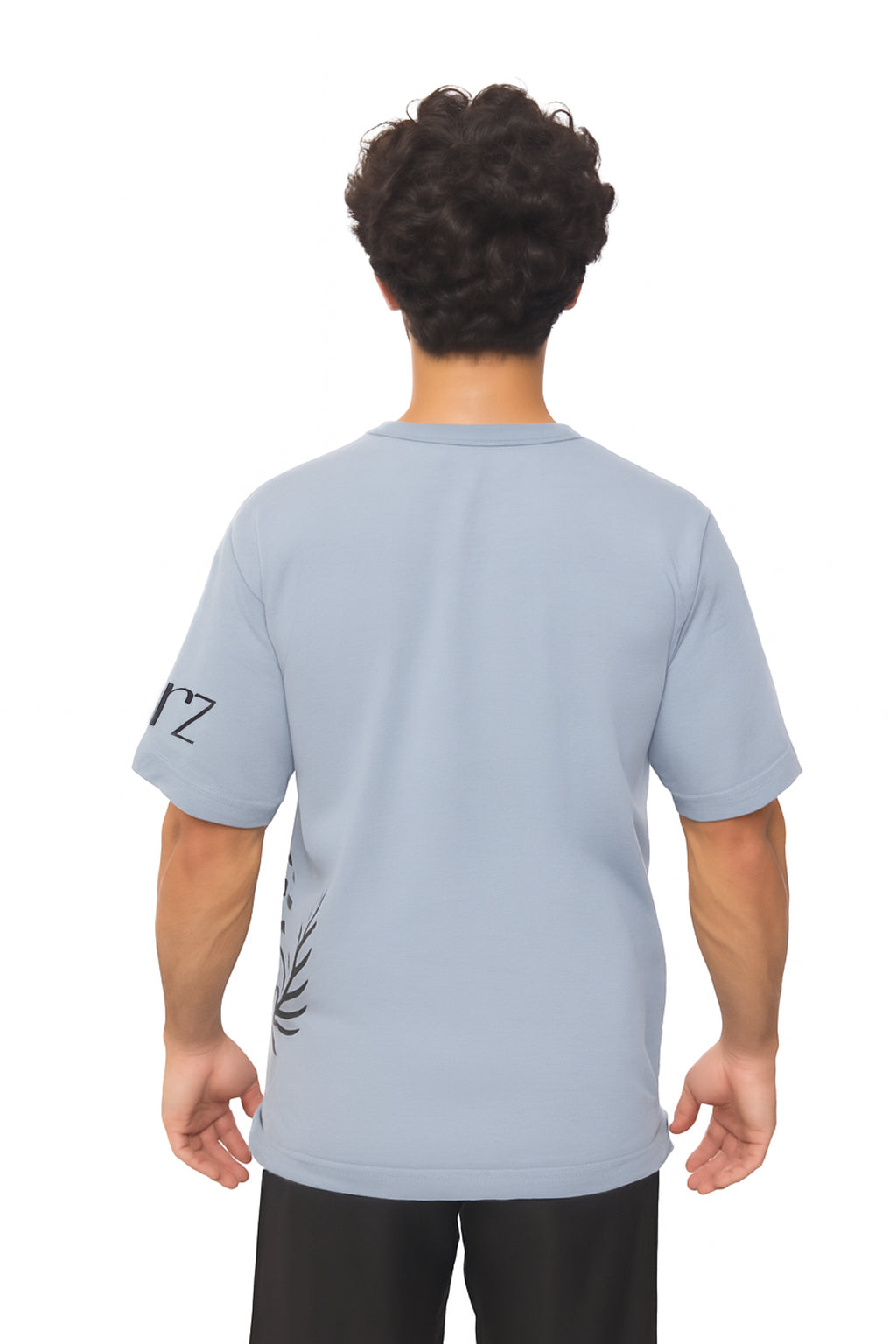 ARZ Oversized Logo T-Shirt – Men - Greyish Blue