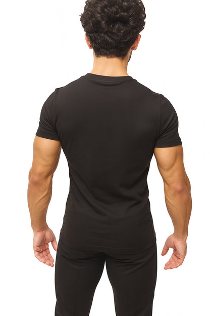 ARZ Classic Embroidered T-Shirt – Men - Black
