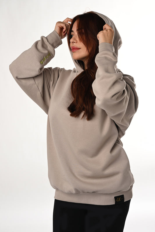 4Her Oversized Empowerment Hoodie - Greige