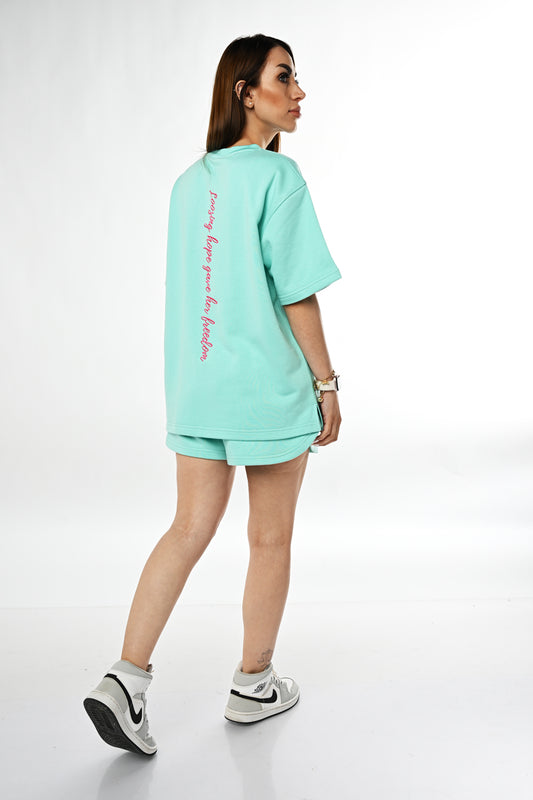 4Her Empower Oversized T-Shirt - Tiffany Blue