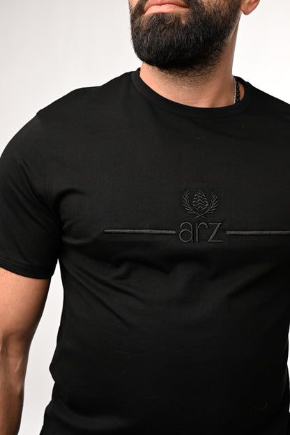 ARZ Classic Embroidered T-Shirt – Men - Black