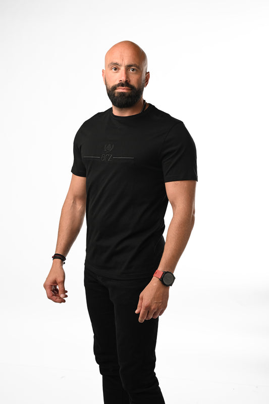 ARZ Classic Embroidered T-Shirt – Men - Black