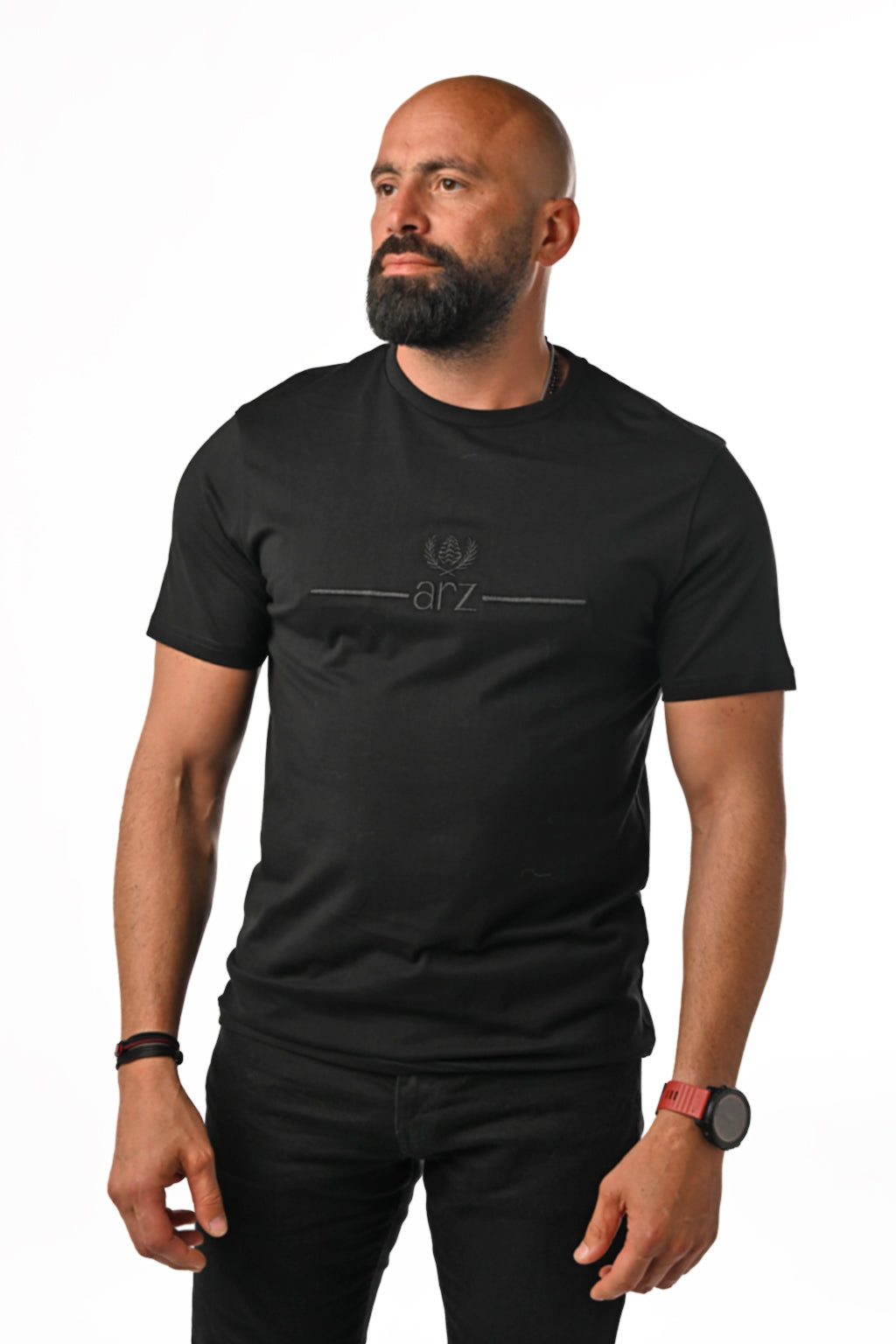 ARZ Classic Embroidered T-Shirt – Men - Navy Blue