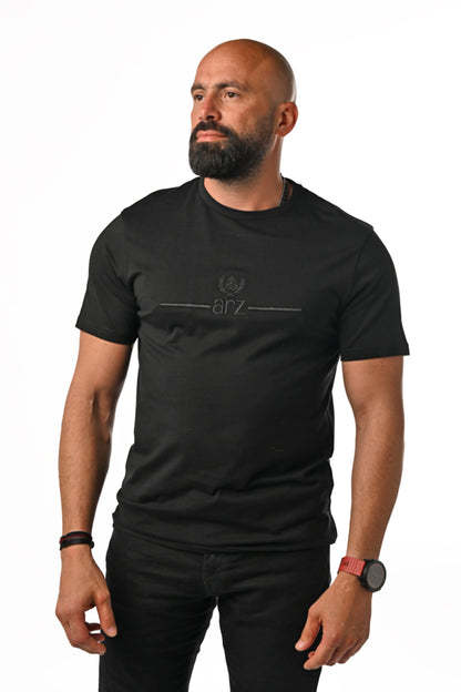 ARZ Classic Embroidered T-Shirt – Men - Navy Blue