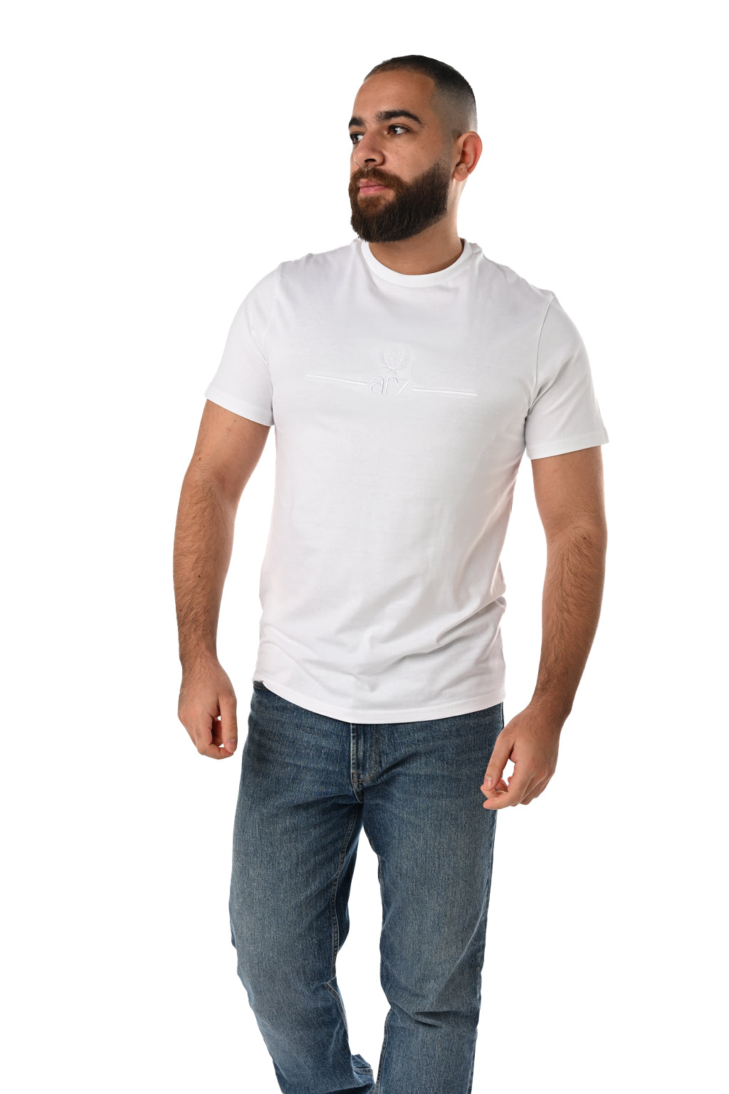 ARZ Classic Embroidered T-Shirt – Men - Black