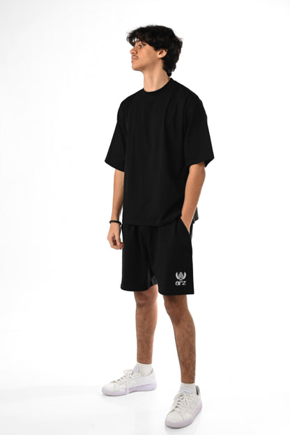 ARZ Tee + Short Oversize Set - Men - Noir