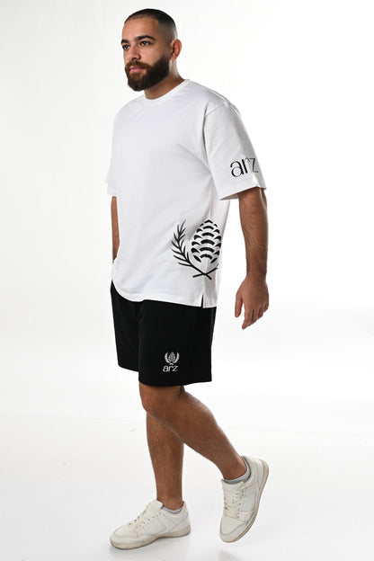 ARZ Oversized Logo T-Shirt – Men - White