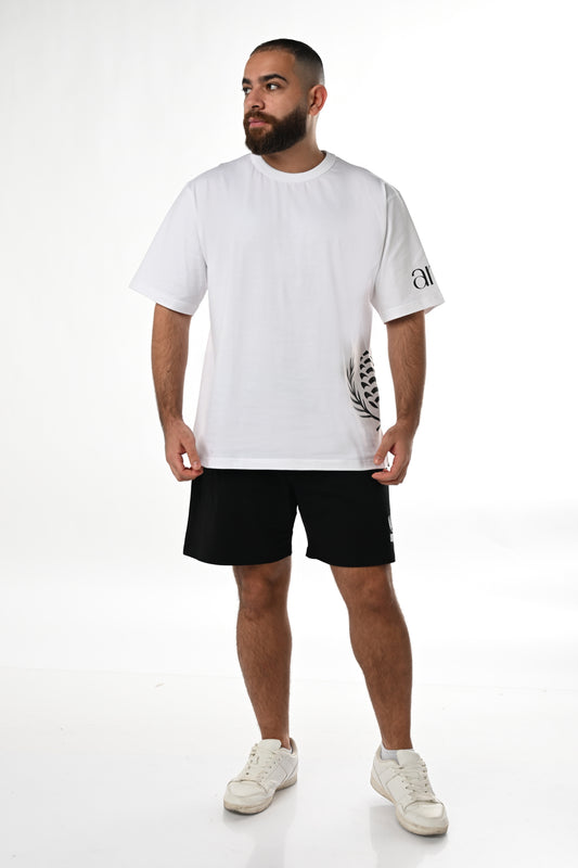 ARZ Oversized Logo T-Shirt – Men - White