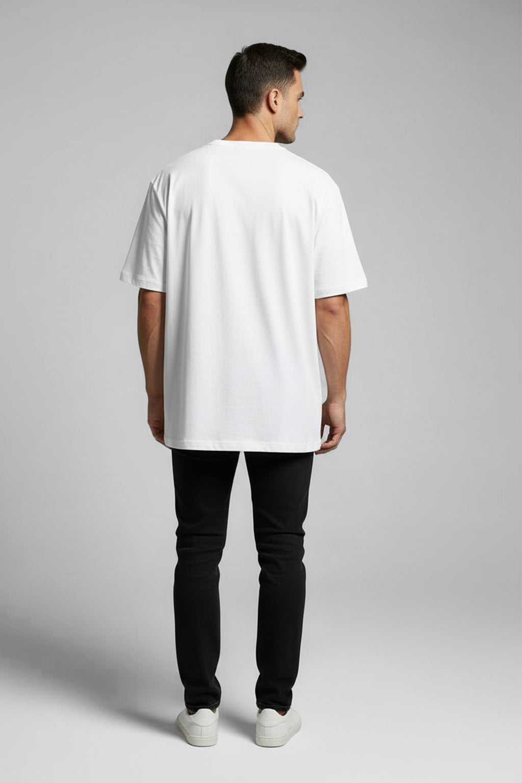 ARZ Oversized Logo T-Shirt – Men - White