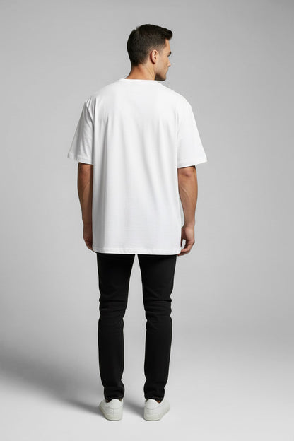 ARZ Oversized Logo T-Shirt – Men - White