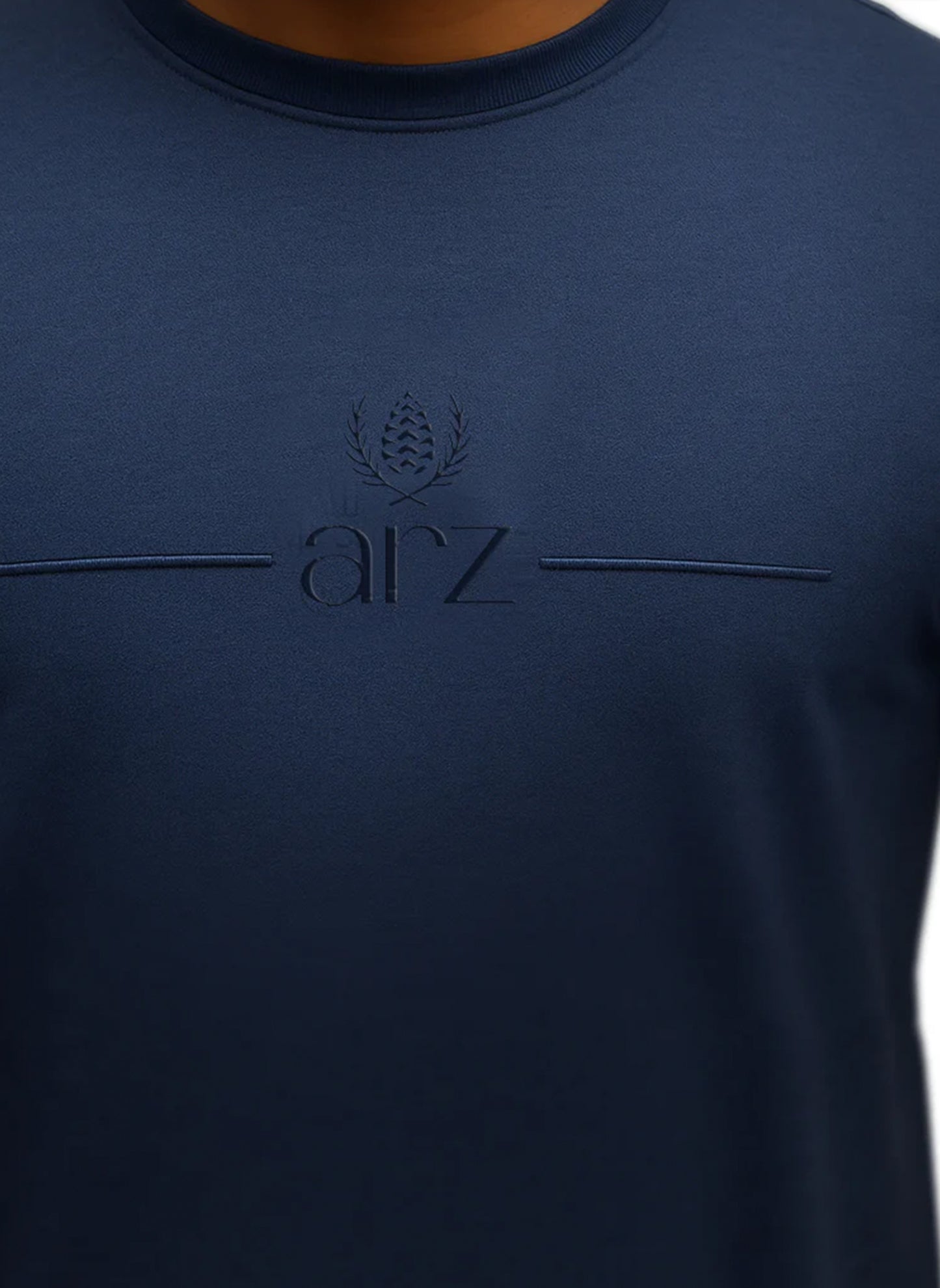 ARZ Classic Embroidered T-Shirt – Men - Navy Blue