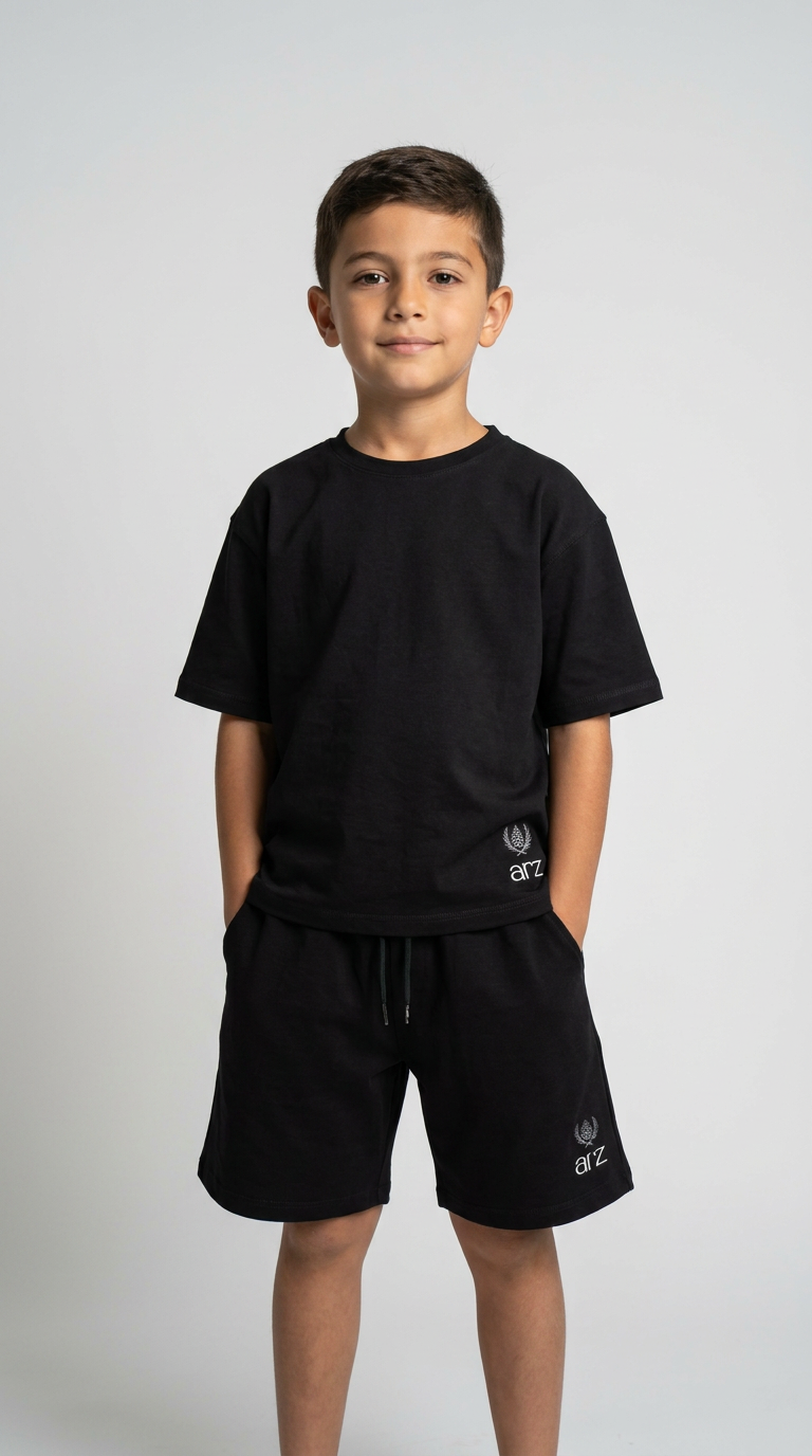 ARZ Tee & Short Oversize Set - Boys - Black
