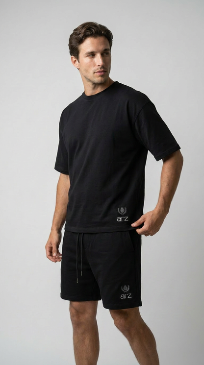 ARZ Tee + Short Oversize Set - Men - Black
