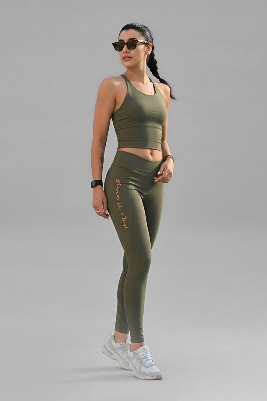 4Her Empower Leggings - Olive Green