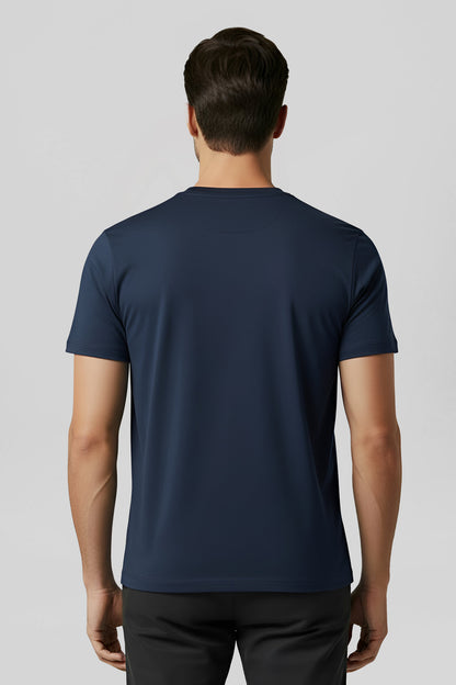 ARZ Classic Embroidered T-Shirt – Men - Navy Blue