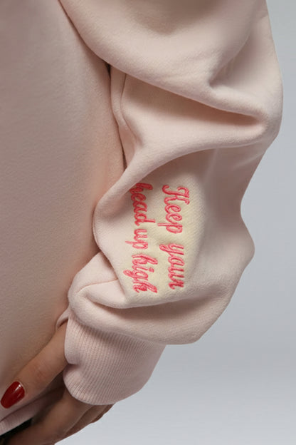 4Her Oversized Empowerment Hoodie - Greige