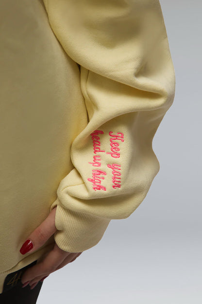 4Her Oversized Empowerment Hoodie - Greige