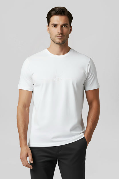 ARZ Classic Embroidered T-Shirt – Men - Navy Blue