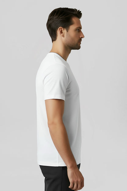 ARZ Classic Embroidered T-Shirt – Men - Navy Blue